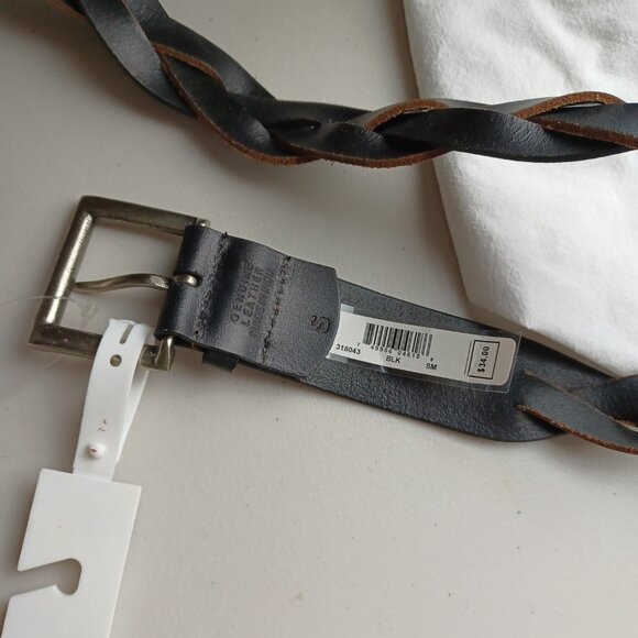 NWT Vintage Nine West Braided Leather Belt, S/M - Picture 8 of 9